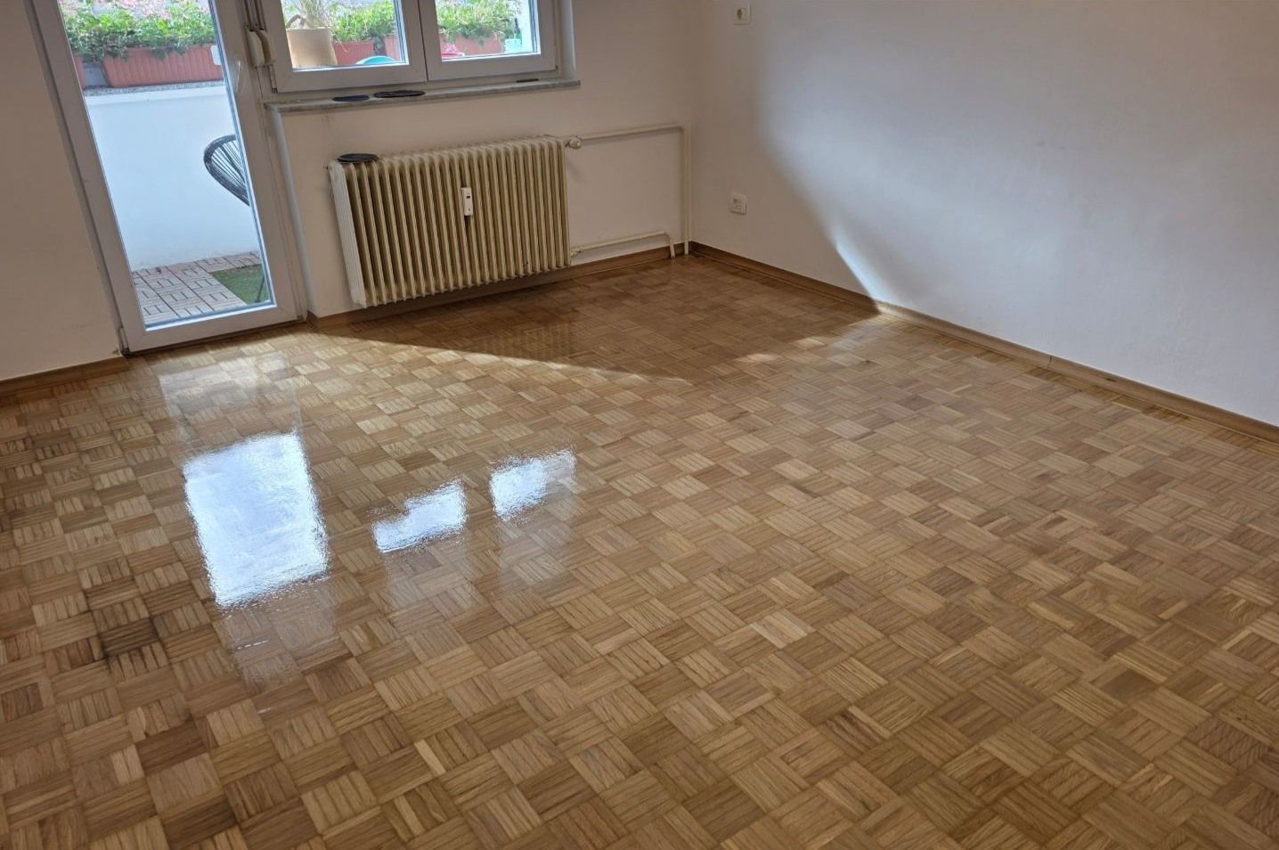 Mozaični parket po brušenju in lakiranju